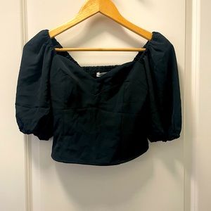 **New with Tags** Abercrombie crop top black. Size XS